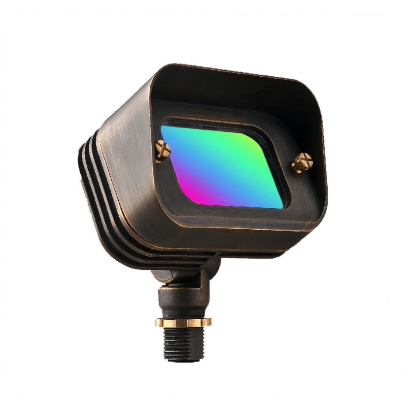 RGBW Integrated Brass Flood Light